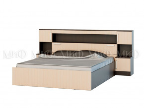 Кровать 1,6м с надстройкой с тумбами в Сатке - satka.magazinmebel.ru | фото