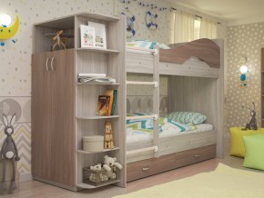 Кровать 2-х ярусная Мая с ящиками и шкафом на латофлексах шимо в Сатке - satka.magazinmebel.ru | фото