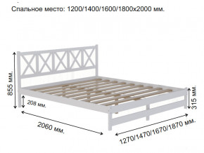 Кровать 2-х спальная Аист-8 Классика белый 1200х2000 мм в Сатке - satka.magazinmebel.ru | фото - изображение 2