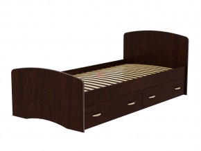 Кровать-6 одинарная с 2-мя ящиками 900*2000 венге в Сатке - satka.magazinmebel.ru | фото