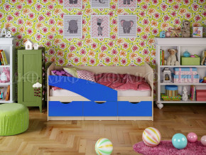 Кровать Бабочки 1600 Синий в Сатке - satka.magazinmebel.ru | фото - изображение 1