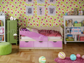 Кровать Бабочки 1600 Сиреневый металлик в Сатке - satka.magazinmebel.ru | фото
