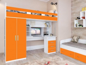 Кровать чердак Аракс винтерберг-оранжевый в Сатке - satka.magazinmebel.ru | фото