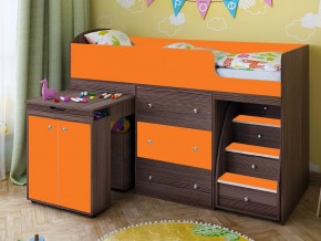 Кровать чердак Малыш 70х160 бодега-оранжевый в Сатке - satka.magazinmebel.ru | фото - изображение 1