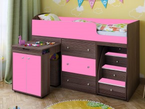 Кровать чердак Малыш 80х180 бодега-розовый в Сатке - satka.magazinmebel.ru | фото