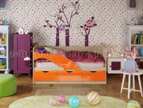 Кровать Дельфин-1 1600 Оранжевый металлик в Сатке - satka.magazinmebel.ru | фото - изображение 1
