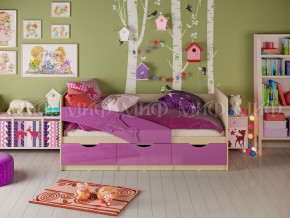 Кровать Дельфин 1600 Фиолетовый металлик в Сатке - satka.magazinmebel.ru | фото
