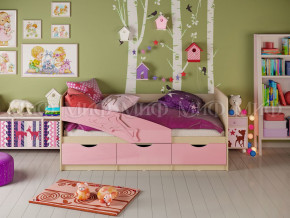 Кровать Дельфин 1600 Розовый металлик в Сатке - satka.magazinmebel.ru | фото - изображение 1