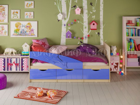 Кровать Дельфин 1600 Синий металлик в Сатке - satka.magazinmebel.ru | фото
