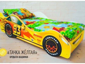 Кровать детская машина Тачка Желтая в Сатке - satka.magazinmebel.ru | фото - изображение 1