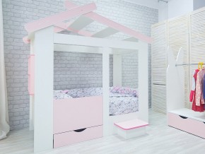 Кровать детская Теремок без ящика розовая в Сатке - satka.magazinmebel.ru | фото - изображение 2