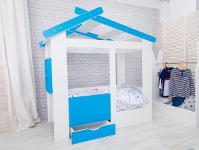 Кровать детская Теремок с ящиком лазурь в Сатке - satka.magazinmebel.ru | фото