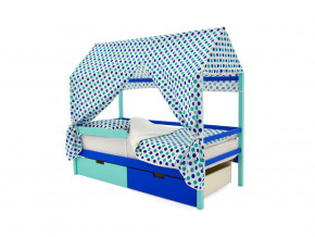 Кровать-домик Svogen с ящиками и бортиком мятно-синий в Сатке - satka.magazinmebel.ru | фото - изображение 5