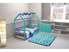 Кровать-домик Svogen с ящиками и бортиком мятно-синий в Сатке - satka.magazinmebel.ru | фото - изображение 7