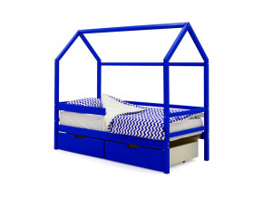 Кровать-домик Svogen с ящиками и бортиком синий в Сатке - satka.magazinmebel.ru | фото - изображение 1