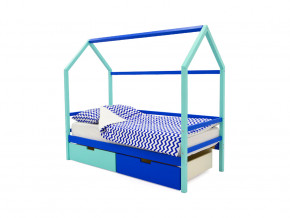 Кровать-домик Svogen с ящиками мятно-синий в Сатке - satka.magazinmebel.ru | фото - изображение 1