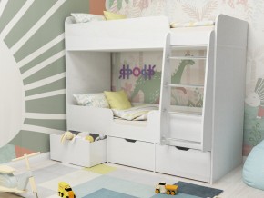 Кровать двухъярусная Малыш двойняшка белый в Сатке - satka.magazinmebel.ru | фото - изображение 1