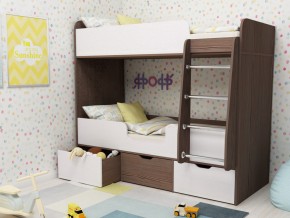 Кровать двухъярусная Малыш двойняшка бодега-белый в Сатке - satka.magazinmebel.ru | фото
