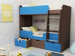 Кровать двухъярусная Малыш двойняшка бодега-голубой в Сатке - satka.magazinmebel.ru | фото - изображение 1