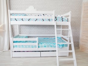 Кровать двухъярусная Сонечка с наклонной лестницей и ящиками в Сатке - satka.magazinmebel.ru | фото