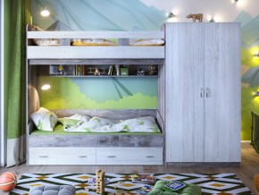 Кровать двухъярусная Юта 2 со шкафом в Сатке - satka.magazinmebel.ru | фото