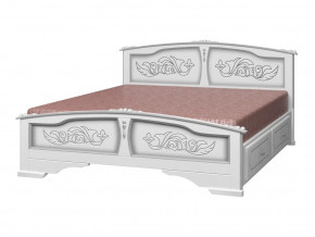 Кровать Елена с 2-мя ящиками 1600 Белый жемчуг в Сатке - satka.magazinmebel.ru | фото