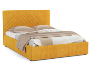 Кровать Гамма 1400 с основанием велюр тенерифе куркума в Сатке - satka.magazinmebel.ru | фото - изображение 1