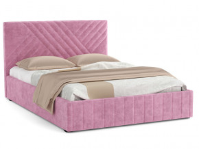 Кровать Гамма 1400 с основанием велюр тенерифе розовый в Сатке - satka.magazinmebel.ru | фото - изображение 1