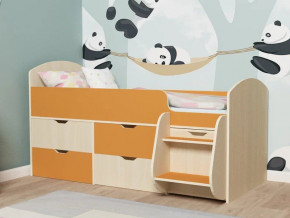 Кровать Малыш-7 Дуб-Оранжевый в Сатке - satka.magazinmebel.ru | фото - изображение 1