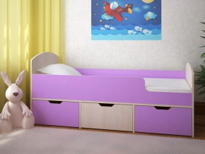 Кровать Малыш Мини Дуб молочный-Ирис в Сатке - satka.magazinmebel.ru | фото
