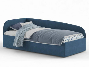 Кровать мягкая Денди на латах рогожка синяя в Сатке - satka.magazinmebel.ru | фото