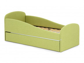 Кровать с ящиком Letmo авокадо (рогожка) в Сатке - satka.magazinmebel.ru | фото