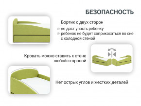 Кровать с ящиком Letmo авокадо (рогожка) в Сатке - satka.magazinmebel.ru | фото - изображение 12