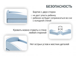 Кровать с ящиком Letmo небесный (рогожка) в Сатке - satka.magazinmebel.ru | фото - изображение 15