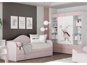 Кровать с мягкой обивкой Алиса ПМ-332.18 велюр розовый в Сатке - satka.magazinmebel.ru | фото - изображение 3
