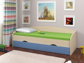 Кровать Соня 2 дуб молочный-голубой в Сатке - satka.magazinmebel.ru | фото - изображение 1