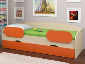 Кровать Соня 2 дуб молочный-оранжевый в Сатке - satka.magazinmebel.ru | фото - изображение 2
