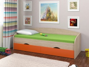 Кровать Соня 2 сонома-оранжевый в Сатке - satka.magazinmebel.ru | фото