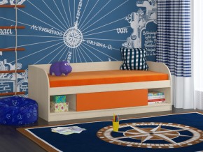 Кровать Соня 4 дуб молочный-оранжевый в Сатке - satka.magazinmebel.ru | фото