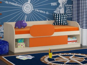 Кровать Соня 4 дуб молочный-оранжевый в Сатке - satka.magazinmebel.ru | фото - изображение 3