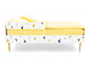 Кровать Stumpa Классика с бортиком рисунок Треугольники желтый, синий в Сатке - satka.magazinmebel.ru | фото - изображение 3