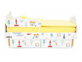 Кровать Stumpa Облако бортик и ящики рисунок Шале в Сатке - satka.magazinmebel.ru | фото - изображение 4