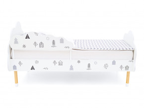 Кровать Stumpa Облако с бортиком рисунок Домики в Сатке - satka.magazinmebel.ru | фото - изображение 3