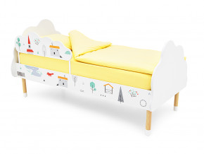 Кровать Stumpa Облако с бортиком рисунок Шале в Сатке - satka.magazinmebel.ru | фото