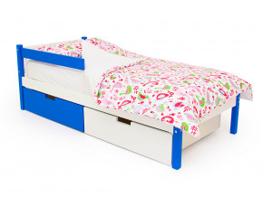 Кровать Svogen classic с ящиками и бортиком сине-белый в Сатке - satka.magazinmebel.ru | фото - изображение 1
