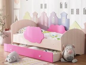 Кровать Тучка с ящиком дуб-розовый в Сатке - satka.magazinmebel.ru | фото