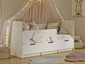 Кровать Юниор-4 800х1600 Шарли Белый в Сатке - satka.magazinmebel.ru | фото