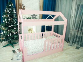 Кроватка-Домик без ящика розовая в Сатке - satka.magazinmebel.ru | фото - изображение 1