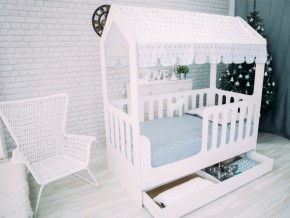 Кроватка-Домик с ящиком белая в Сатке - satka.magazinmebel.ru | фото - изображение 1