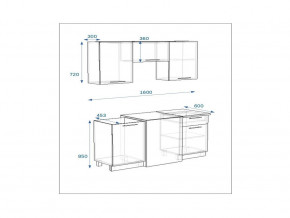 Кухонный гарнитур 6 Грецкий орех 1600 в Сатке - satka.magazinmebel.ru | фото - изображение 2